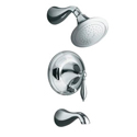 Finial® Traditional Rite-Temp® pressure-balancing bath and shower faucet trim